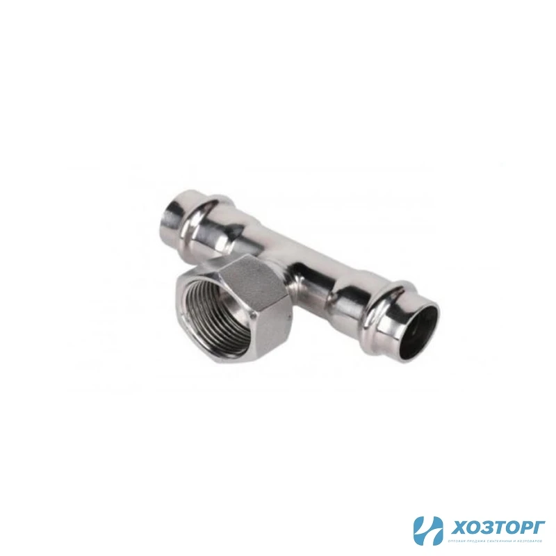 Пресс-тройник из нерж. стали с нар. резьбой 22*1/2"*22 мм ZTI.533.220422 (1/10)