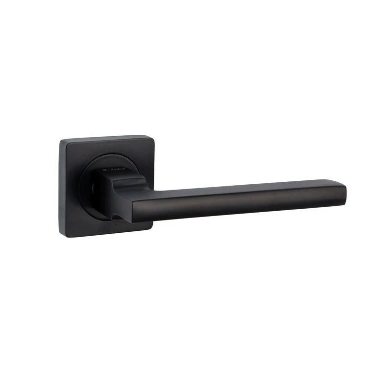 Ручки дверные S-Locked B-120 BL/BL матовый черный круг 122764 (1/30)