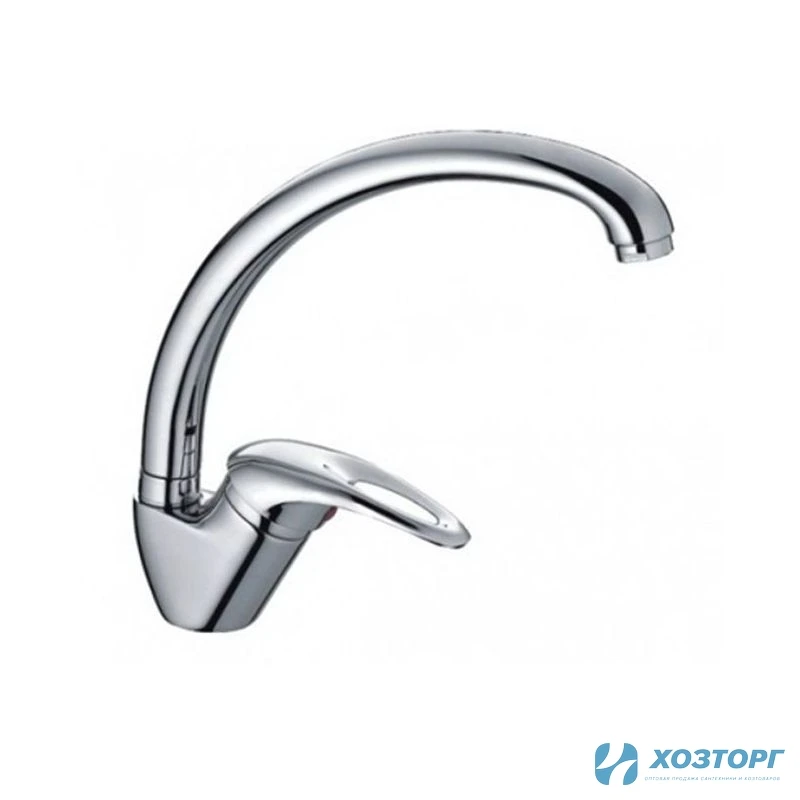 Смеситель кухня HAIBA HB4103-K, высокий излив, D40 ,шп,латунь (1/10)