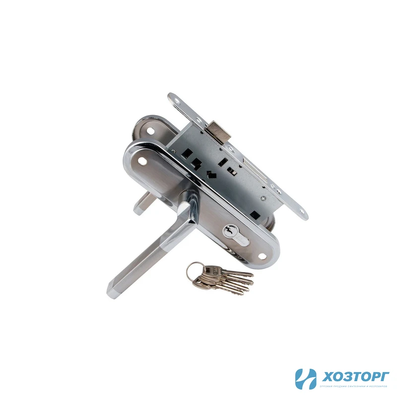 Замок врезной S-Locked 155-50 мод.224 SN/CP Матовый хром 120975 (1/20)