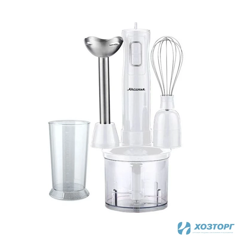Блендер АКСИНЬЯ КС-302В белый 450 Вт, объем чаши 0,5л, 2 скор.реж, нож из нерж.стали (1/6)