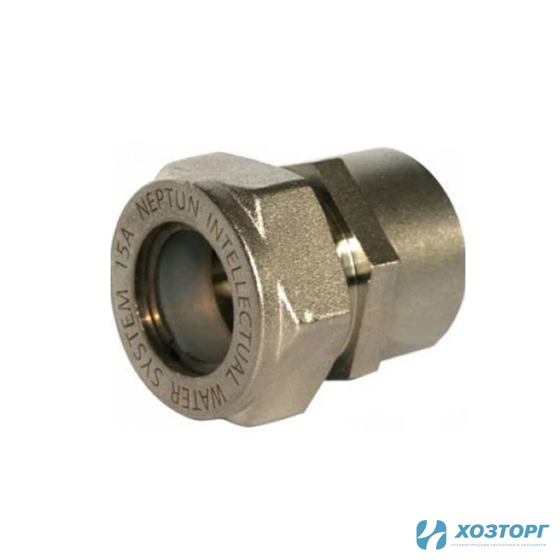 Муфта обжимная латунь (никелированная) 15*1/2" г ZTI.612.001504N (10/130)