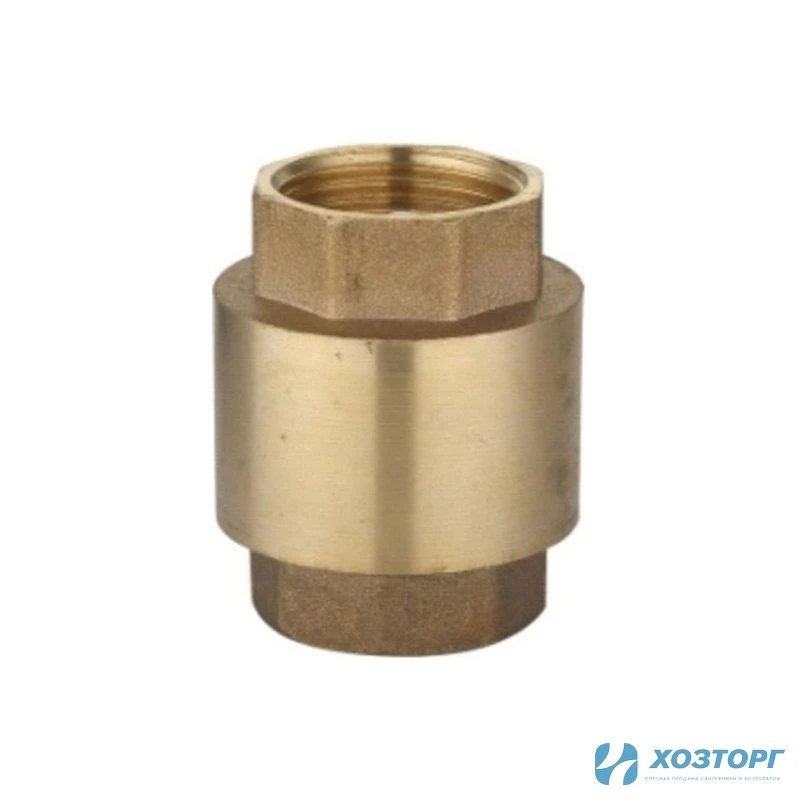 Обратный клапан латунь   3/4" с пластиковым штоком DORON (1/12/300/3 000)