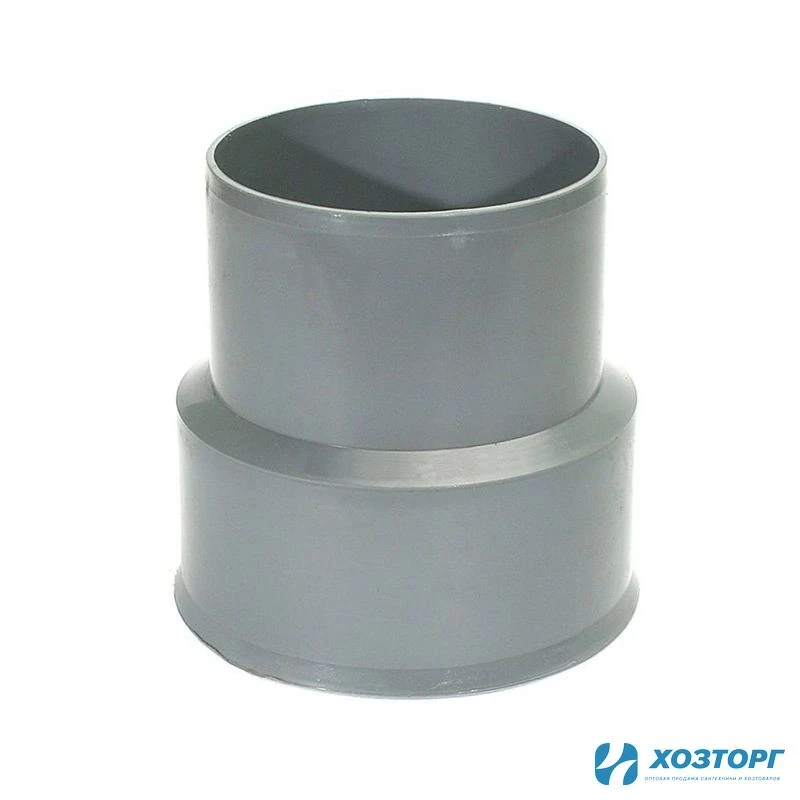 Переход канализационный с чугуна на пластик 110х124 без манжеты (1/25)