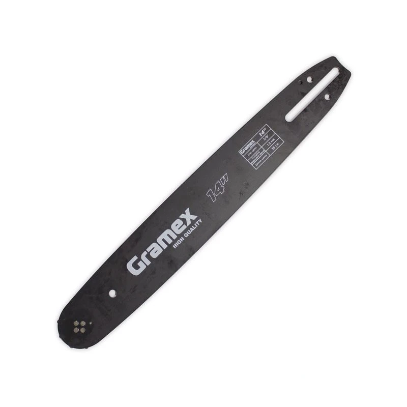 Шина  для цепи Gramex 14", шаг цепи 3/8" LP 52 ,53звена (1/20)