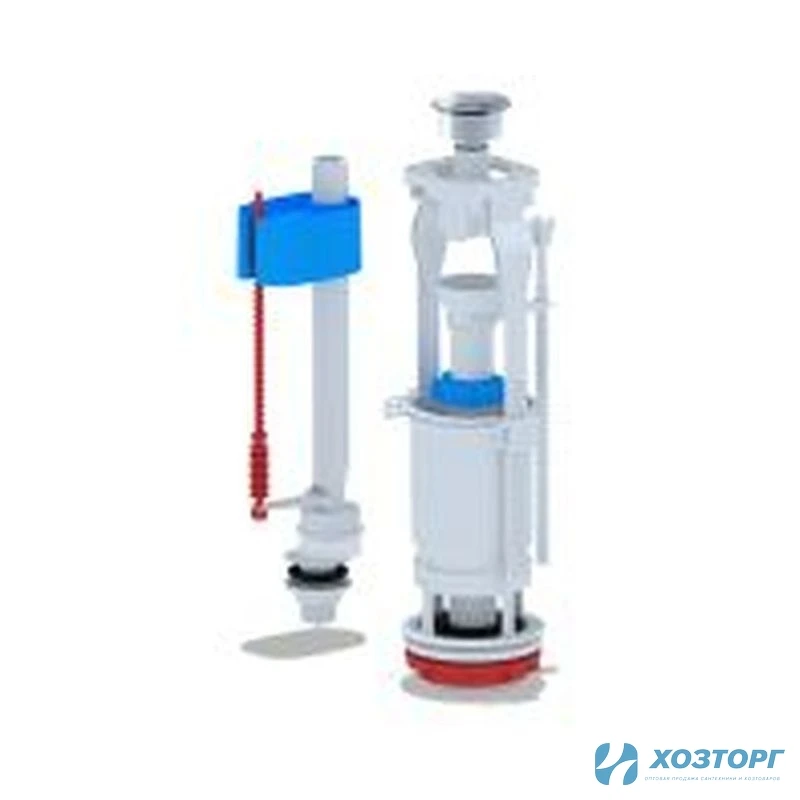 Арматура, нижняя подводка, кнопка хром, пластик, WC6550M (1/20)