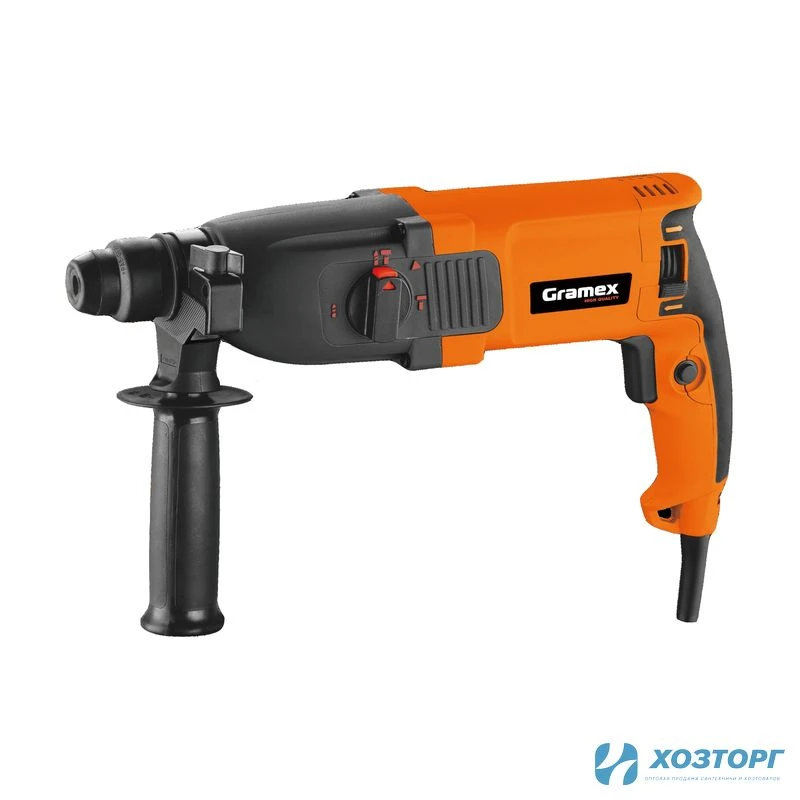 Перфоратор электрический Gramex HRH-1100 (1100Вт,0-1400об/мин,0-5500уд/мин,4,0Дж,3 реж,SDS+) кейс (1/4)