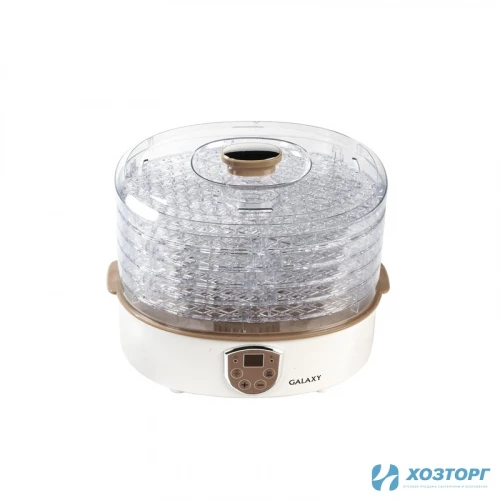 Сушилка для овощей и фруктов электрич. Galaxy GL 2637, 5 съемных секций,27х23х29,5 см 350Вт, объем -10,2л (1/4)