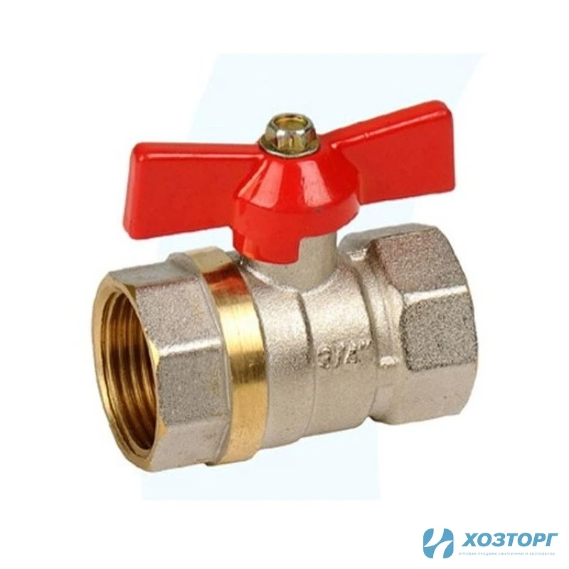 Кран шаровой STT 3/4" В-В бабочка гайка-гайка (14/140)