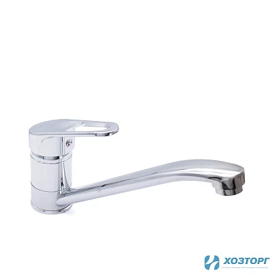 Смеситель  д/кухни Kranar KС 2124, шаровый, хром, излив длинный нос, п/шп, без подводки (2/20)