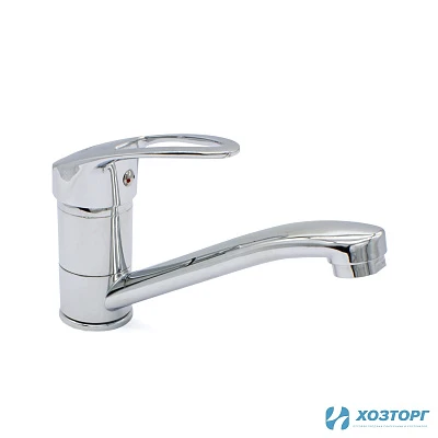 Смеситель  д/кухни DORON DС 2241-N, шаровый, хром, излив средний нос, п/г (2/20)