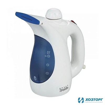 Отпариватель DELTA 654 P белый с синим,700Вт,объем резервуара 260мл,время  непрер.работы 14-19 (1/12)