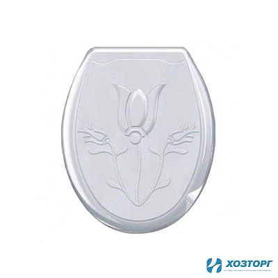 Сиденье для унитаза жесткое "ЛИЛИЯ" белый (1/10)