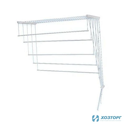 Сушилка д/белья потолочно-настенная Лиана 2м, белая, металл/пластик 452-041 (1/6)