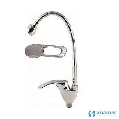 Смеситель д/кухни АМУР утка 40мм, гофрированный излив, п/г, BY2010-B1 TYE-2105 (1/10)