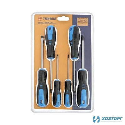Набор отверток  6 предметов, магнит TUNDRA 1858745 (1/48)