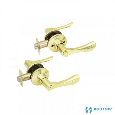 Защёлка-ручка Ермак Золото / С ключом / С фиксатором 673-052 (1/6)