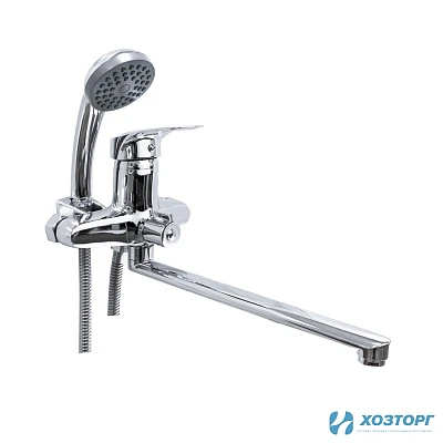 Смеситель  д/ванны DORON DВ 2131-30L, шаровый, хром, излив 300 мм, лейка 1 режим (1/10)