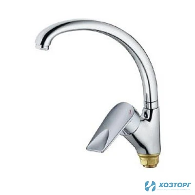 Смеситель кухня CRON 70337, высокий излив, D40, п/г 00-00001868 (1/10)