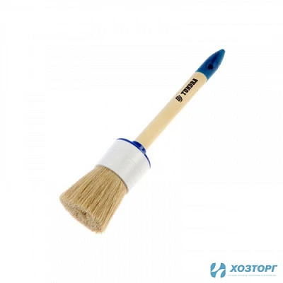 Кисть круглая 45 мм, №12, натуральная щетина в пласт.корпусе TUNDRA 881555 (12/300)