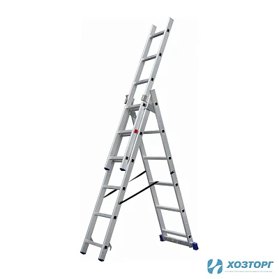 Лестница алюминиевая трёхсекционная 9 ступеней,  SMARTY/SN011-309 (1/1)