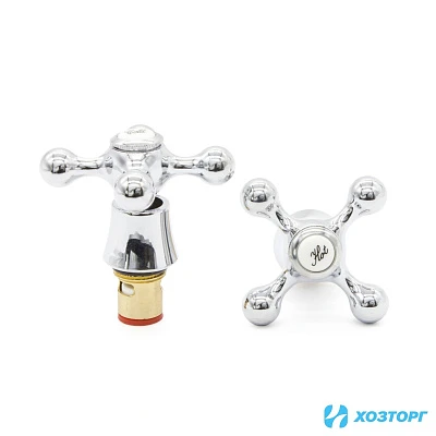 Маховик для смесителя цинк с кран-буксой "КРЕСТ"  DORON D002 (цена за 1 штуку) (2/200)