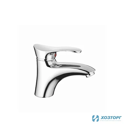 Смеситель д/умывальника CRON 1001, шаровый, хром, излив короткий, п/шп, D40 (1/10)