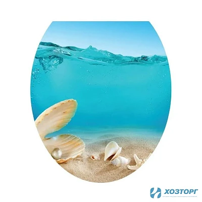 Сиденье для унитаза жесткое (фотопринт)  ЛАЗУРНЫЙ БЕРЕГ (1/10)