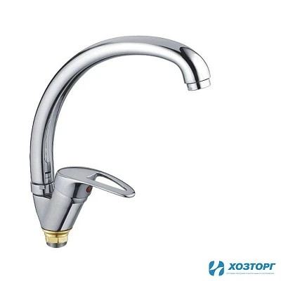 Смеситель д/кухни CRON 4139-2, шаровый, хром, излив высокий, п/г, D35 (1/10)