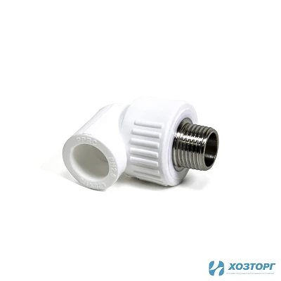 Угольник комбинированный нар.рез. 20*1/2 WALTON белый (5/240)