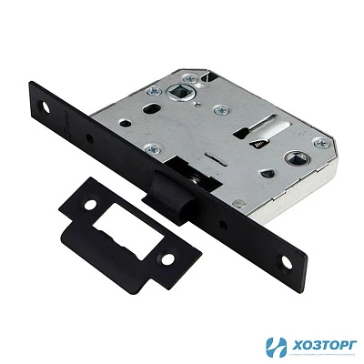 Защелка врезная с фиксацией S-Locked-170-Р- BL черный матовый (1/50)