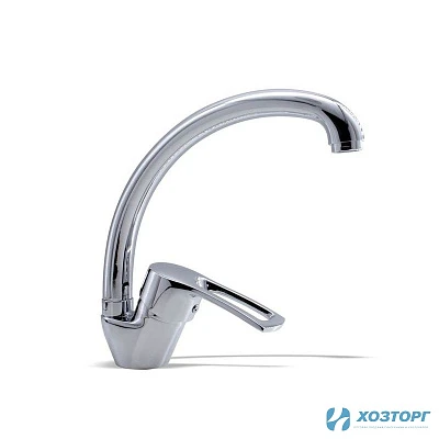 Смеситель  д/кухни DAMENTO ROSO  CU04.02, шаровый, хром, излив 380 мм, п/шп (1/10)