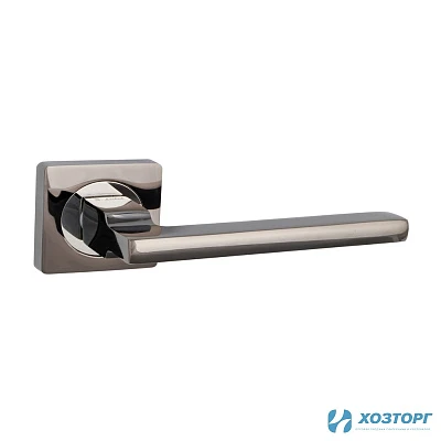 Ручки дверные S-Locked A-120 BH/CP черный никель   квадрат 122770 (1/20)