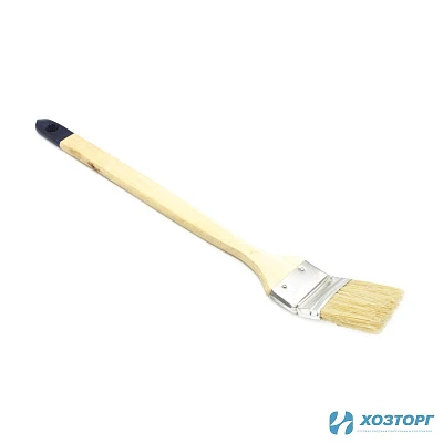 Кисть радиаторная плоская  50мм (2"), с деревянной ручкой натур. щетина ВАРЯГ (12/300)