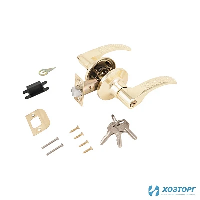 Защёлка-ручка АЛЛЮР СТАНДАРТ 8510 ЕТ РВ Золото / С ключом / С фиксатором 10133 (1/20)