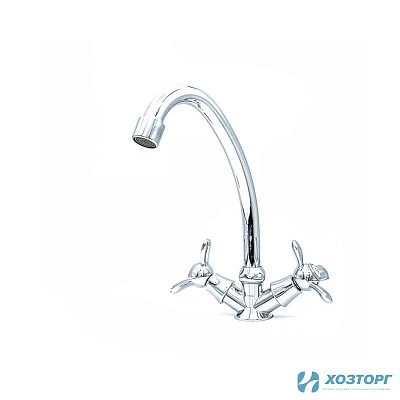 Смеситель  д/кухни DORON DС 1706-N, 1/2 керамика, хром, излив стандартный, п/г (2/20)