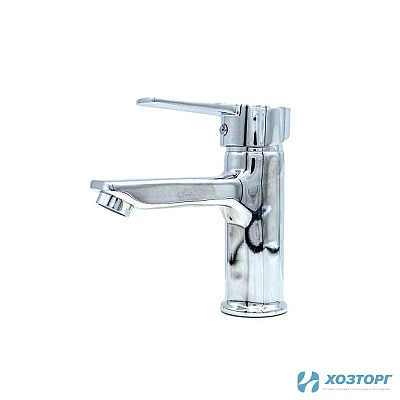 Смеситель  д/умывальника DORON DL 2322-N, шаровый, хром, излив короткий, п/г (1/10)