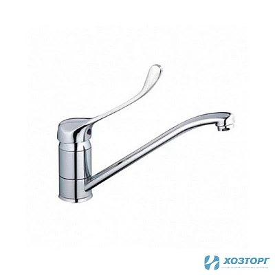 Смеситель д/кухни  HAIBA 4254, шаровый, хром, излив длинный нос,п/шп, D40 (1/10)