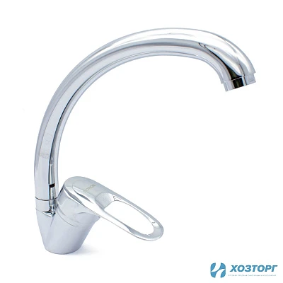 Смеситель  д/кухни DORON DС 2431-N, шаровый, хром, излив высокий, п/г (1/10)