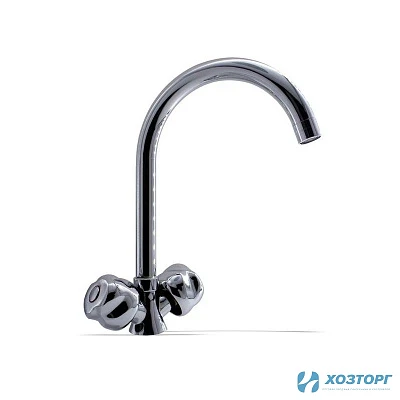 Смеситель  д/кухни DAMENTO VENTO  CU19.01, 1/2 керамика, хром, излив 440 мм, п/г (1/10)