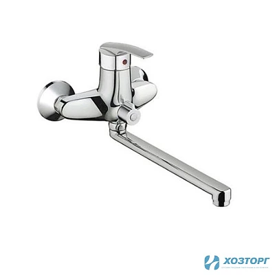 Смеситель д/ванны  HAIBA 2206 D40 шаровый, хром, излив 30F, дивертор в корпусе (1/8)