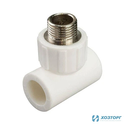 Тройник комбинированный нар. рез.32*1/2 Damento белый (5/90)