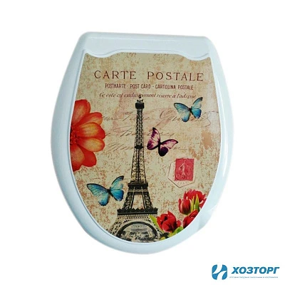 Сиденье для унитаза жесткое (фотопринт) ПАРИЖ (1/10)