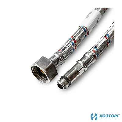 Подводка д/смесит DAMENTO с нержавеющим оплетением 1/2 М10  50 см длинная (5/200)