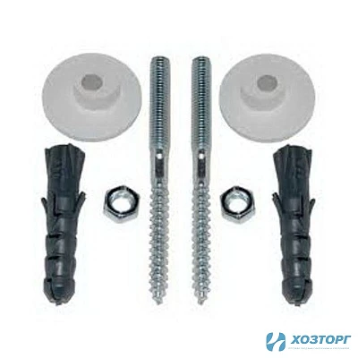 Комплект крепежа для раковины(Тюльпана), 8*100 2шт, дюбеля, гайки, уплотнитель, 02616 (50/300)