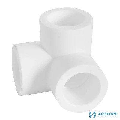 Тройник соединительный двухплоскостной 25 Damento белый (20/400)