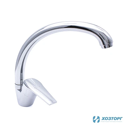 Смеситель  д/кухни Kranar KС 2425-N, шаровый, хром, излив высокий, п/г, без подводки (2/20)