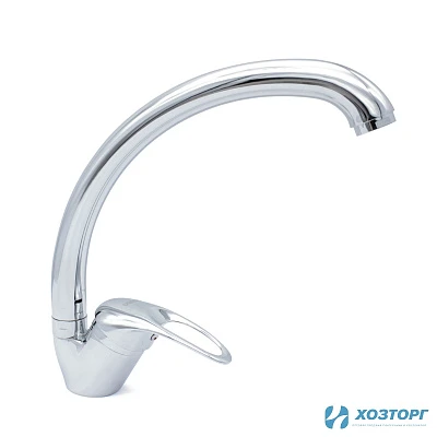 Смеситель  д/кухни DORON DС 2438, шаровый, хром, излив высокий, п/ш (1/10)