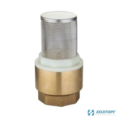 Обратный клапан латунь   3/4" с пластиковым штоком с сеточкой DORON (12/300)