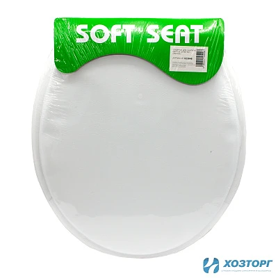 Сиденье для унитаза мягкое ЭЛЕГАН (белое) (1/192)